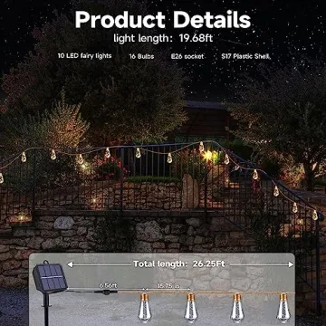 Solar Outdoor String Lights for Vintage Ambiance