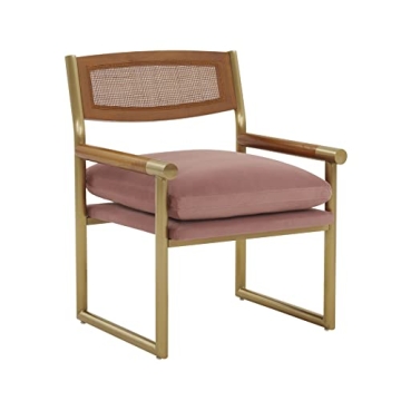 Stylish Harlow Rattan Velvet Chair in Mauve for Any Room