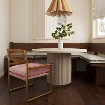 Stylish Harlow Rattan Velvet Chair in Mauve for Any Room