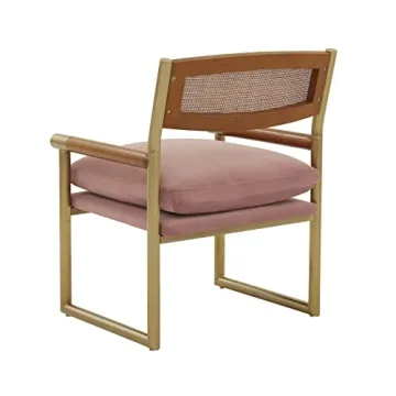 Stylish Harlow Rattan Velvet Chair in Mauve for Any Room