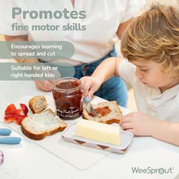 WeeSprout Stainless Steel Toddler Utensils Set