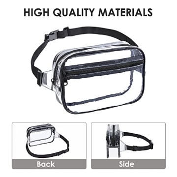 Clearworld Clear Fanny Pack, Stadium Approved and Stylish