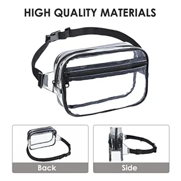 Clearworld Clear Fanny Pack, Stadium Approved and Stylish