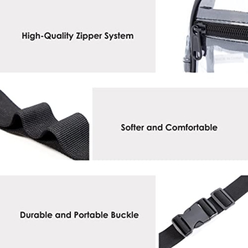 Clearworld Clear Fanny Pack, Stadium Approved and Stylish