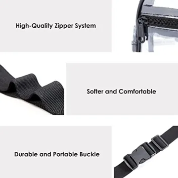 Clearworld Clear Fanny Pack, Stadium Approved and Stylish