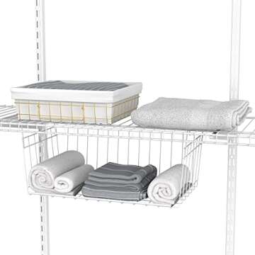 ClosetMaid Wire Hanging Shelf Basket for Storage, Organization in Closet or Pantry, No Assembly or I...