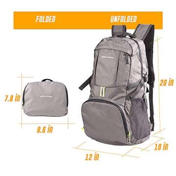 Dveda 35L Lightweight Packable Backpack Waterproof Durable Hiking Travel Backpack Daypack