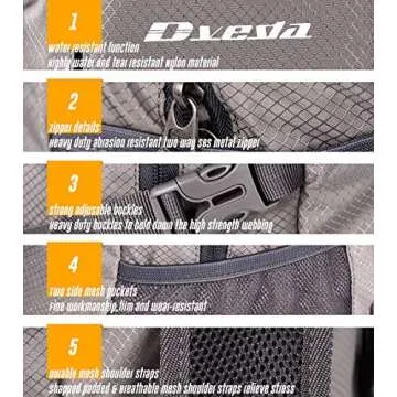 Dveda 35L Lightweight Packable Backpack Waterproof Durable Hiking Travel Backpack Daypack