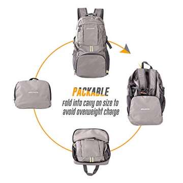 Dveda 35L Lightweight Packable Backpack Waterproof Durable Hiking Travel Backpack Daypack