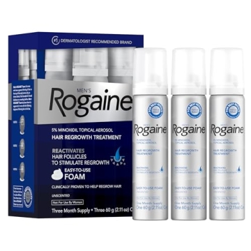 Men's Rogaine 5% Minoxidil Foam for Hair Loss and Hair Regrowth, Topical Treatment for Thinning Hair...