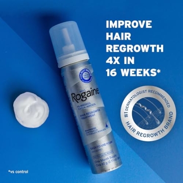 Men's Rogaine Foam for Hair Regrowth, 5% Minoxidil Treatment