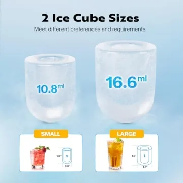 VIVOHOME Ice Maker 26lbs/Day with Self Cleaning Red