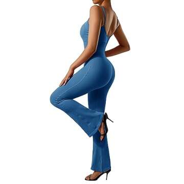 Stylish Women’s Ribbed Flare Jumpsuit - SUUKSESS