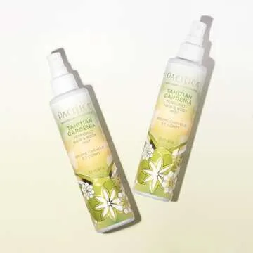 Pacifica Beauty, Tahitian Gardenia Hair Perfume & Body Spray, Citrus Gardenia and Jasmine Notes, Clean Perfume & Fragrance, Vegan & Cruelty Free, Phthalate-Free, Paraben-Free