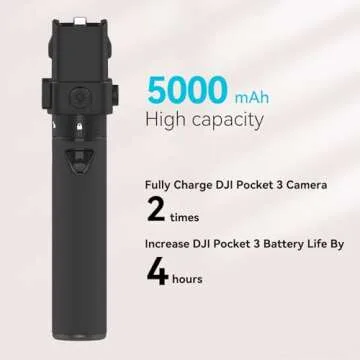 Smatree Portable Osmo Pocket 3 Power Stick (Power Bank) Compatible for DJI Osmo Pocket 3, Handheld Smartphone Holder Mount Bracket Only for DJI Osmo Pocket 3 Camera