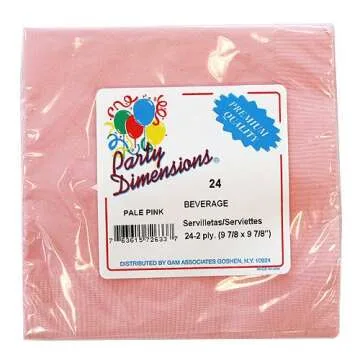 Vibrant Pink Party Beverage Napkins - 24 Pack