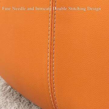 HM&DX PU Leather Pouf Ottoman, Light Luxury Comfortable Footstool, Sturdy Cube Multifunctional Footrest Stool for Living Room Bedrooms Home Decor(40x38cm(15.7"x15"), Gray A)