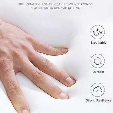 HM&DX PU Leather Pouf Ottoman, Light Luxury Comfortable Footstool, Sturdy Cube Multifunctional Footrest Stool for Living Room Bedrooms Home Decor(40x38cm(15.7"x15"), Gray A)