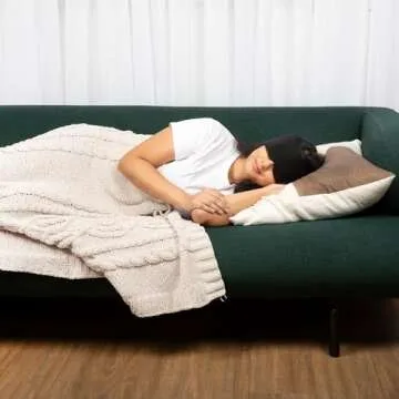 Adjustable Compression Migraine Mask + Cold/Hot GEL-Temp – Cold Headache Alleviating Ice Pack, Relief For Stress Hangovers Tension, Cooling + Heating Gel Cap, Sleep Mask. Slim profile for more comfort