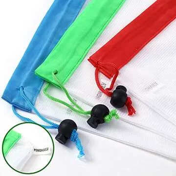 Eco-Friendly TEENKON 15Pcs Mesh Produce Bags for Shopping