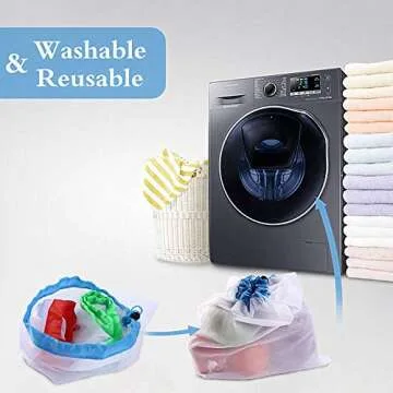 Eco-Friendly TEENKON 15Pcs Mesh Produce Bags for Shopping