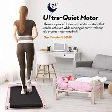 Compact Under Desk Walking Treadmill for Home and Office