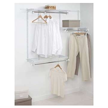 Rubbermaid Classic Closet Kit - Expandable Wire Shelving System