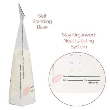 Unimom Leak Proof Breastmilk Storage Bags - 8oz (100 Count)