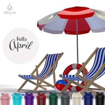 diliqua 4 PACK Shaker Bottles for Protein Mixes