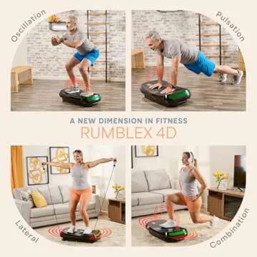 Lifepro Rumblex 4D Vibration Plate Exercise Machine with Triple Motor Oscillation, Linear, and Pulsation – Advanced 4D Vibration Technology for Whole Body Fitness, Weight Loss and Recovery at Home