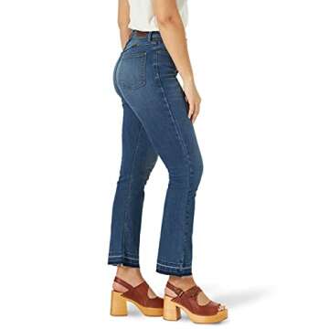 Wrangler Women's Kick Flare High Rise Crop Jean, Hudson, 16