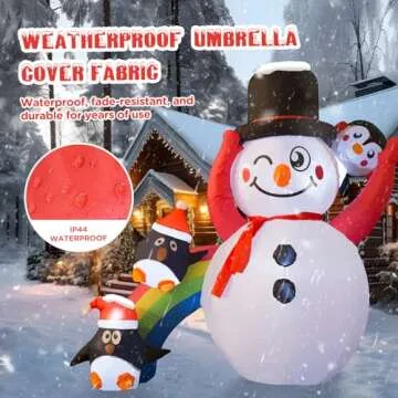 6FT Christmas Inflatable Snowman with Lights