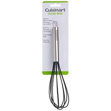 Cuisinart Silicone Whisk, 10-Inch, Black