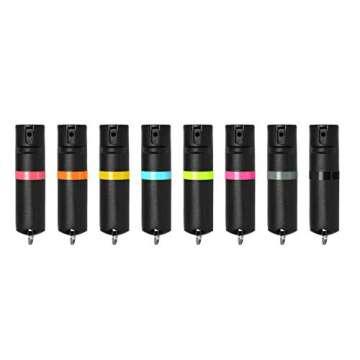 POM Pepper Spray Combo Pack Clip & Keychain - Maximum Strength OC Spray Self Defense- Tactical Compact & Safe Design - 25 Bursts & 10 ft Range - Stream Spray Pattern