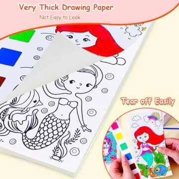 Mess-Free Watercolor Painting Book for Kids 4-8