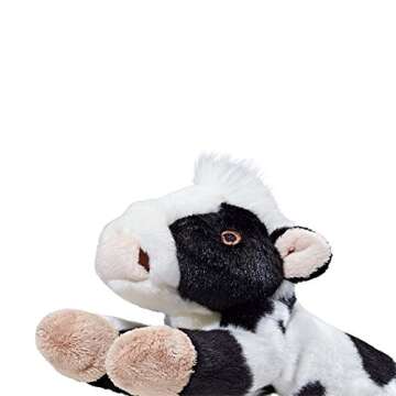 Durable Fluff & Tuff Marge the Cow Plush Toy for Dogs