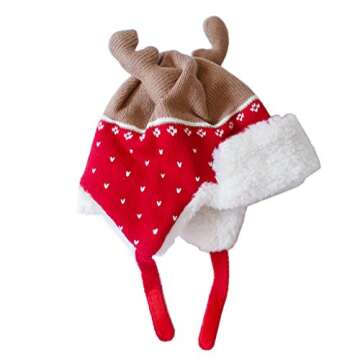 Home Prefer Baby Kids Christmas Hats with Fleece Lining