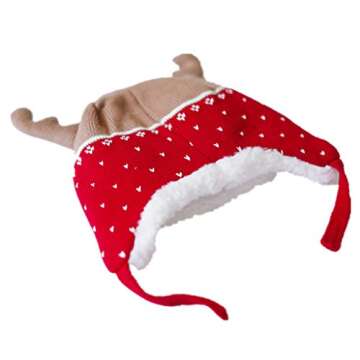Home Prefer Baby Kids Christmas Hats with Fleece Lining