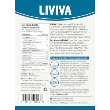 LIVIVA Organic Shirataki Fettuccine - Keto-Certified Option