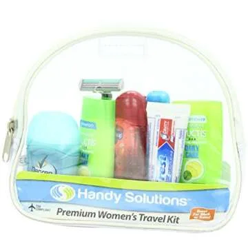 Handy Solutions Premium Women’s 7Piece Travel Size Kit, clear, 1 Count