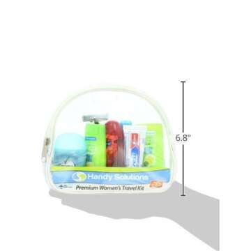 Handy Solutions Premium Women’s 7Piece Travel Size Kit, clear, 1 Count