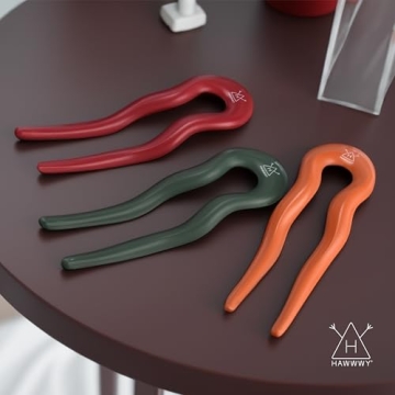 HAWWWY 3 Pack Hairpins - Stylish U Shape Hair Forks
