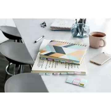 Post-it® Pastel Color Tabs, Gradient Blue, Pink, Clear, 36 Tabs/Pack