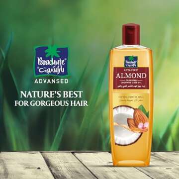 Parachute Advansed Almond Enriched Coconut Hair Oil|For Soft & Silky Hair| Boosts Shine & Softness| No Parabens & Silicones| All Hair Types| 6.7 fl.oz