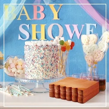 Elegant 100 Pcs Scalloped Cocktail Napkins for Parties