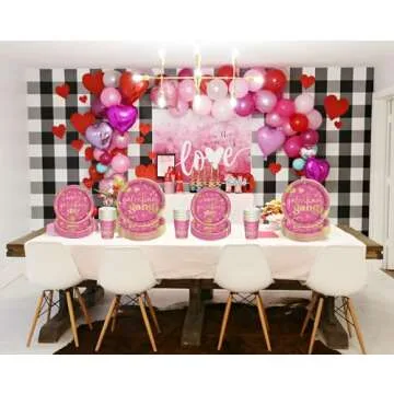 Galentines Gang Plates, Galentines Day Party Decorations, Gold Foil Galentine’s Day Plates and Cups Sets, Galentines Day Table Decorations for Valentines