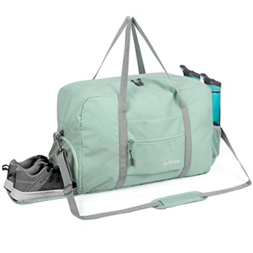 sportsnew Sports Gym Bag with Shoes Compartment and Wet Pocket, Travel Duffel Bag for Men and Women, 38L Weekender Overnight Bag Lightweight, Mint Green