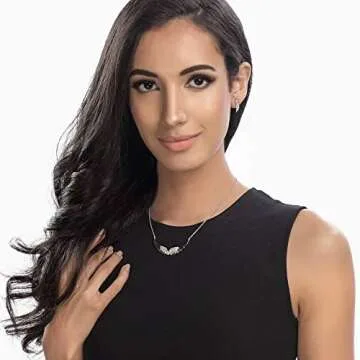 BERRICLE Silver Angel Wings CZ Pendant Necklace - Unique Gift