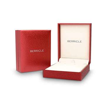 BERRICLE Sterling Silver Angel Wings Cubic Zirconia CZ Fashion Pendant Necklace for Women, Rhodium Plated 14.5 inch