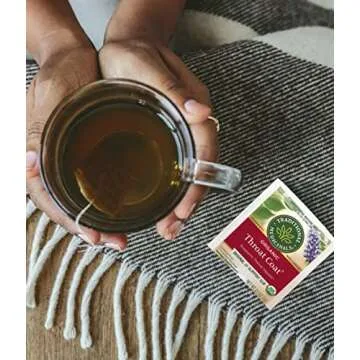 Organic Throat Coat Herbal Tea Bags for Soothing Relief